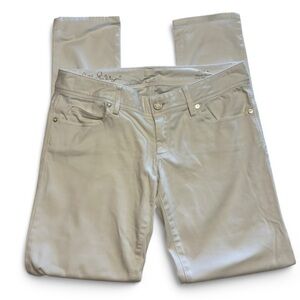 Lilly Pulitzer Worth Skinny Pants Size 4 Light Beige Stretch Mid Rise Slim Fit